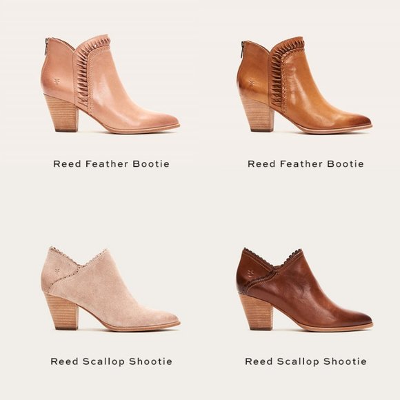 Frye Reed Feather Pink Leather Cut Out Ankle Boot - Picture 7 of 15